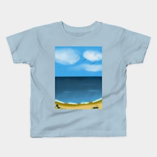 Could we stay on the beach art work Kids T-Shirt